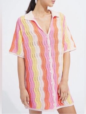 NWT Steele Julio Polo Crochet Dress One Size